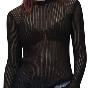 MESH SHEER FULL LENGTH TOP
